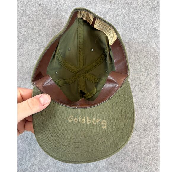 Vintage 60s Vietnam War USA Military Hot Weather Fitted Cap Mens Green Size 7 - Picture 6 of 8